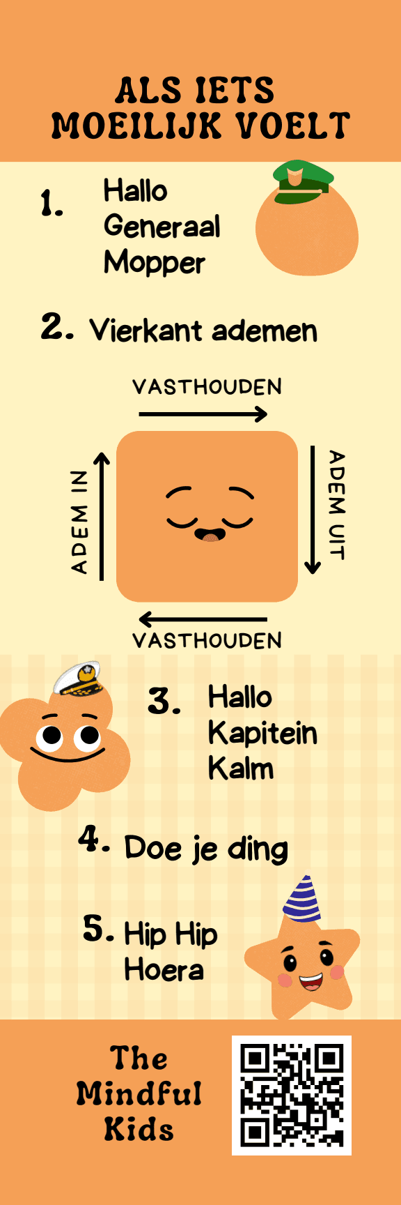 Bookmark front — When something feels hard: 5 steps